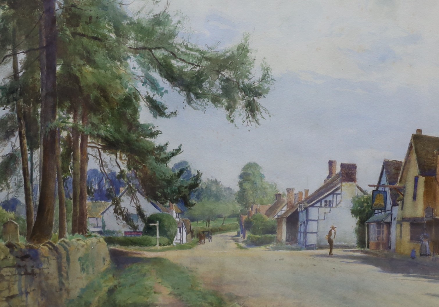 T. Hodgson Liddell R.B.A. (1860-1925), three watercolours, Village street scenes, signed, 26 x 37cm